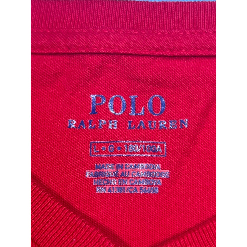 Polo Ralph Lauren Mens V-Neck T-Shirt 2 Pack Red Blue Pony Logo 710610676011 - Picture 12 of 14